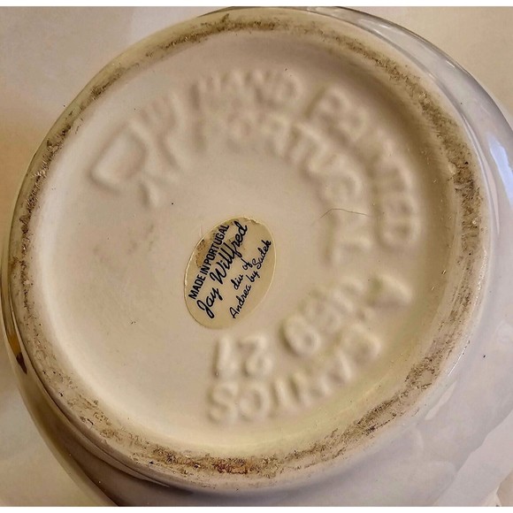 Harvest Pitcher Hand Painted Portugal Pumpkin Fall Jay Wilfred Andrea Sedak - Picture 14 of 14